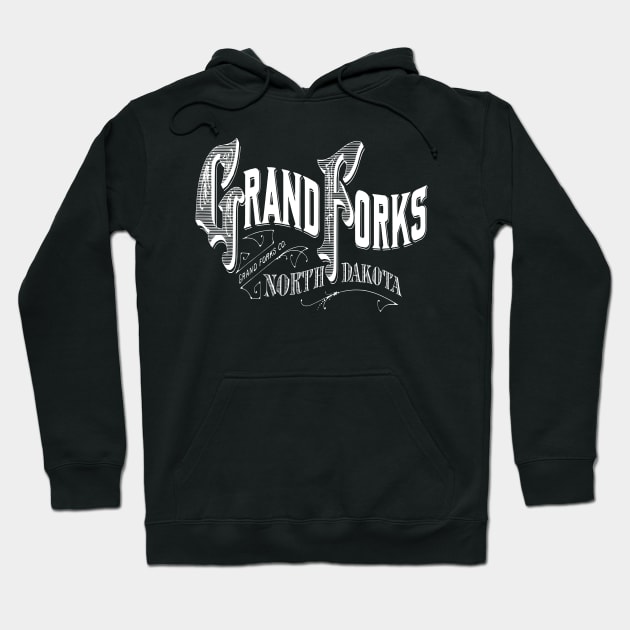 Vintage Grand Forks, ND Hoodie by DonDota